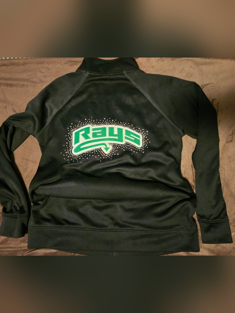 Rays Black Jacket with Green Logo